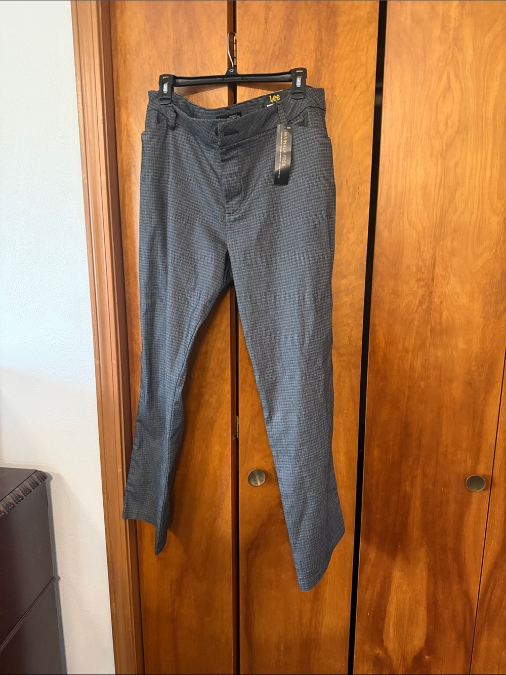 Lee Women's Gray Houndstooth Straight Leg Pants